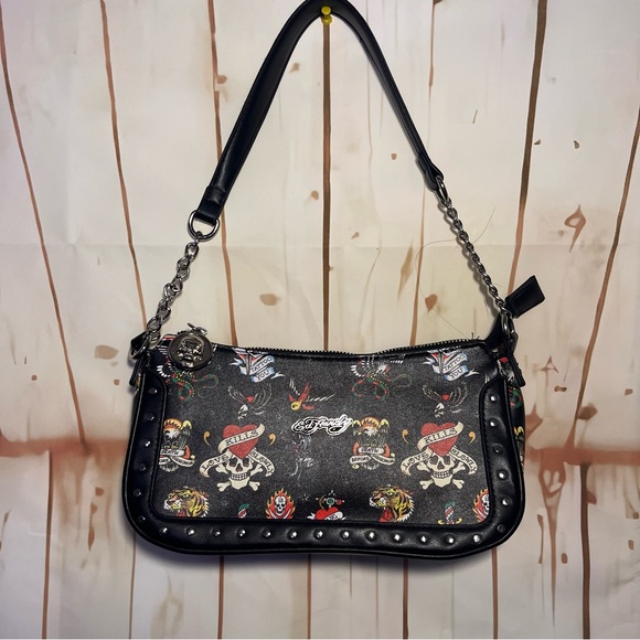 Ed Hardy Skull Print Women's Bag - Picture 3 of 6